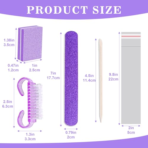 20 Sets Disposable Manicure Kit(20 Set -Purple) - size: 20 Set -Purple