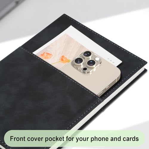 Comix Lined Journal Notebook for Work, 240 Pages, 5.5 x 8.3 inch, Black - color: Black1, size: 1 Pack