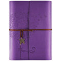 OMEYA Refillable Leather Journal for Women: A5, 100gsm Lined Paper, Purple - color: Purple, size: A5-9.3''×6.3''
