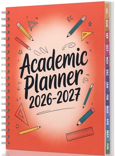 Oucaru 2026-2027 Academic Planner, 8.5"x11" Weekly Monthly Calendar Planner - color: Orange（8.5"x11"）