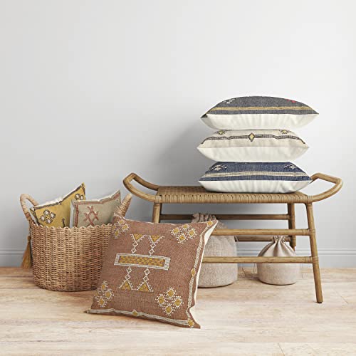 Trade Star Sabra Kilim Pillow Cover Beautiful Farmhouse Cushion Cover 100% Cotton Premium Quality Cushion Case Indian Design Fall Decor Cushion Case Sofa Pillow Cover for Home Decor 18x18 Inches - color: Pattern 13