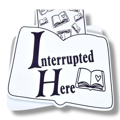 creates Magnetic Bookmark For Reading Journals Planners Scrapbooking Office Supplies Cute And Funny Bookmark For Bookworms Matte Laminate Double Sided Handmade (Interrupted Here) - color: Interrupted Here