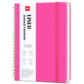 deli Rose Red Lined Spiral Journal Notebook, 160 Pages, A5 (5.5"x8") Hardcover Writing Notebook, College Ruled Spiral Bound Journal for Women & Men - Perfect for Work, School, Office & Note Taking - color: Rose Red