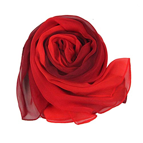 PANTONIGHT Long Chiffon Sheer Scarf Gradient Shaded Colors Lightweight Scarf For Womens - color: Col 706