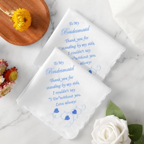 Wedding Handkerchiefs Something Blue Gifts for Bride & Groom - color: Bridesmaid Gift