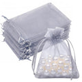 Crweety 50PCS Organza Bags 3x4 Grey Small Gift Bags Mesh Drawstring - color: Grey