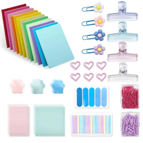 WODEWELIOV Notebook Stationary Set, 776 Pcs Girl Gifts with Sticky Notes Tabs Book Clip Paper Clip for Study Aesthetic School Supplies (multicolored)