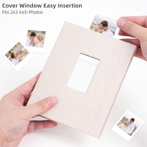 Vienrose Mini Polaroid Photo Album 208 Photos 2x3 Inch Beige 1 PACK - color: Beige, size: 1 PACK