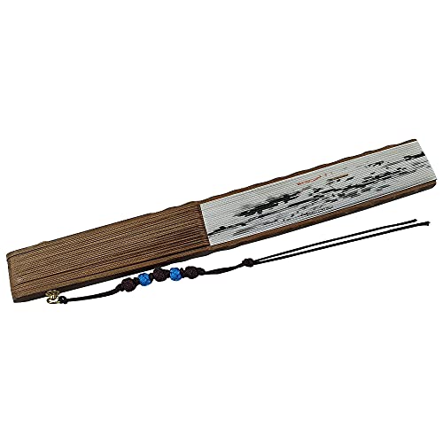 DAILY SSUUP] O-juk-sseon Hand Folding Fan - Korean Tradition Fan Korean Paper Bamboo Frame Folding Fan, Portable Hand Folding Fan, use as Oriental Interior Accessories (Bamboo) - color: Bambo