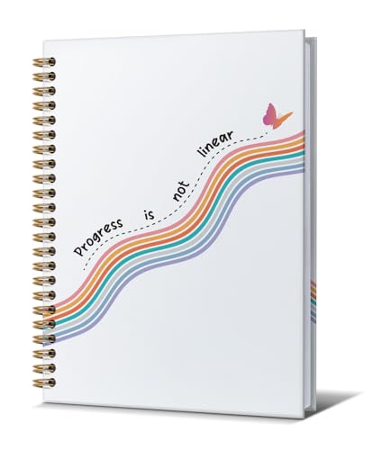 Rainbow Notebook for Women-Inspirational Daily Journal For Men Friends Gifts On Birthday Christmas Mother's Day, Travel Business Work College Ruled Lined Gold Spiral Bound Hardcover,5.8"x8.3" - color: Rainbow okay