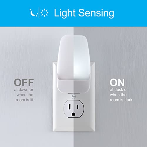GE Plug in Night Light with Dusk to Dawn Sensor, 4 Pack - color: Cool White, size: 4 Pack