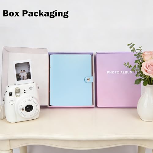 Ruibytree 320 Pockets Album for Instax Mini & Polaroid 2x3" Pictures, Blue - color: Blue