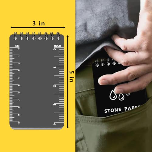 Waterproof Top Spiral Notepads 3" x 5", Universal Grid, Grey - color: Grey, size: Small