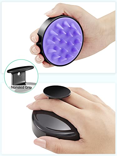 HEETA Scalp Massager Hair Growth Scrubber for Dandruff Removal Hair Care - color: 01-black