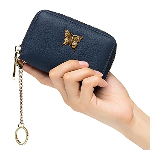 imeetu RFID Credit Card Holder for Women, Business Card Wallet (Blue) - color: Blue