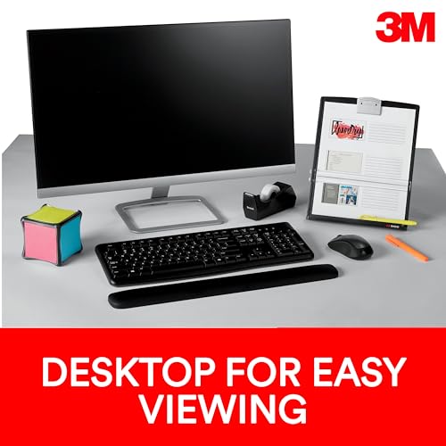 3M Desktop Document Holder for Monitor, 3.375 in x 12.0 in x 1.75 in