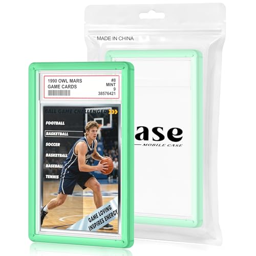 for 1 Pack PSA Slab Guard,Durable PSA Slab Protector Case,Hard TPU Stackable,Shock Absorbing Edge Protection,Soft Touch,Multiple Colors Guards with Precision Fit for Graded Cards Case,Green - color: Green, size: 1 Pack