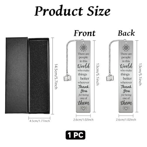 Peacoblue Thank You for Being One Metal Bookmark, Book Mark for Readers - style: Thank You for Being One of Them
