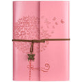 OMEYA Refillable Leather Journal for Women: A5, 100gsm Lined Paper, Pink - color: Pink, size: A5-9.3''×6.3''