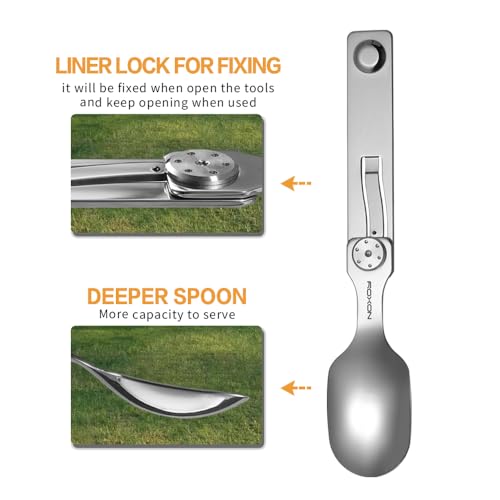 Roxon C2 2 in 1 Detachable Folding Camping Utensil with Fork & Spoon