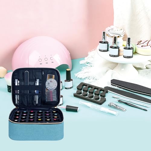 Nail Polish Organizer Holds 30 Bottles (15 ml/0.5 floz),Light Green - color: Light Green