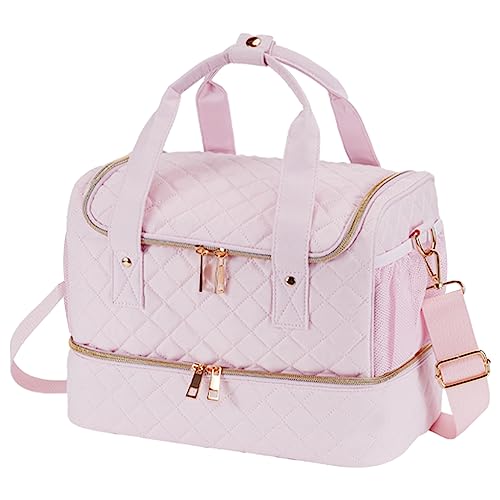 VOFIpremiAm Nail Polish Organizer,Pretty Nail Bag Organizer Case - color: Pale Pink, size: 50 Bottles
