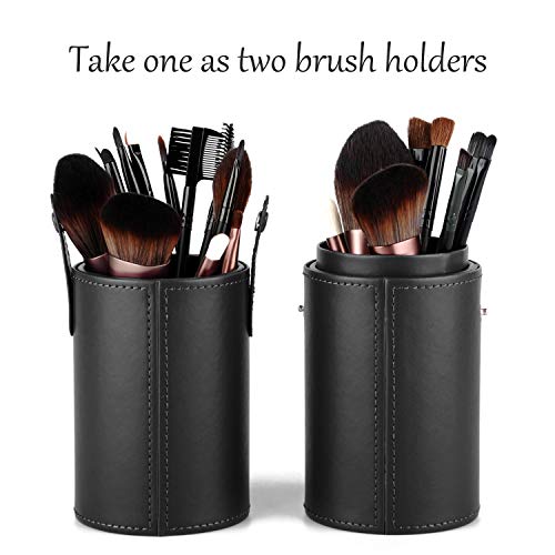 Narwey Makeup Brush Holder Travel Brushes Case Bag Cup Storage Dustproof for Women (Black) - color: Black