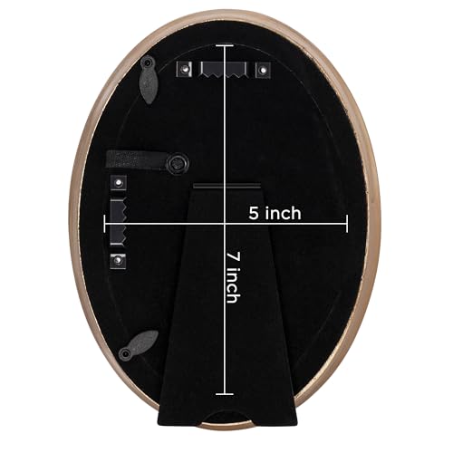 eletecpro 5x7 Oval Picture Frame with Real Glass Cover, Black, 2-Pack - color: Black, size: 5x7 Inches