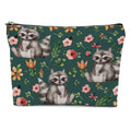 Raccoon Gifts Floral Raccoon Makeup Bag, Racoon Gift Cosmetic Bags - color: Multicolor 0148