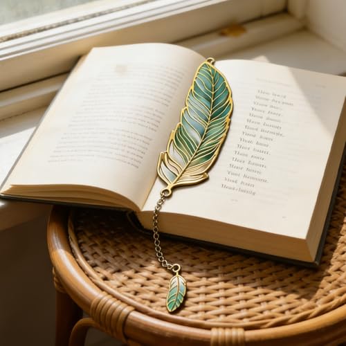 Elegant Metal Bookmark Reading Page Mark – Stylish Book Clip Pendant for Stationery Lovers