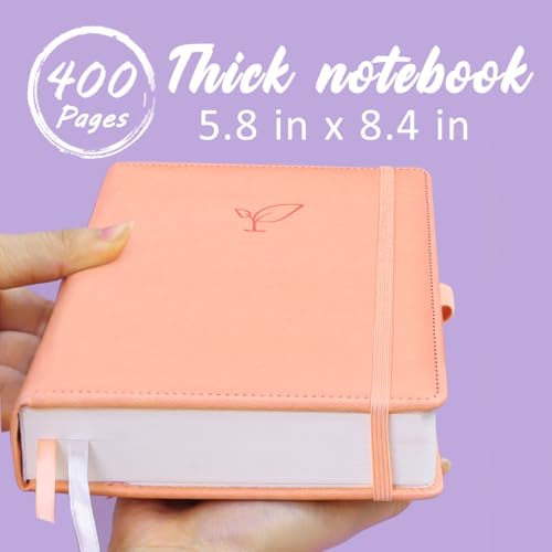 Hoci Poci 400 Pages Lined Journal Notebook, 5.8" x 8.4", Pink - color: Pink, size: Lined-400 Pages (5.7"×8.3")