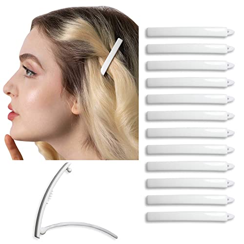 12pcs Hair Barrettes Set for Women and Girls, Hair Clips for Thick Thin Fine Hair, Non-metal Hair Accessories, Non-Slip Grip Handmade Snap Hairpin, BPA Free - color: SN10