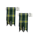 Men's Men's Tartans Kilt Flashes with Heavy Buckle Elastic Adjusters Fit - color: St Patrick