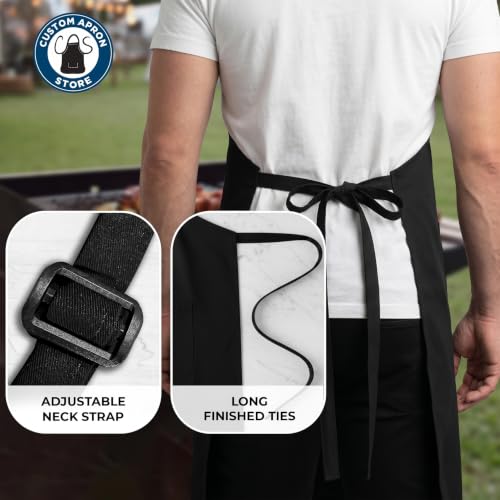 Adult Cooking Apron | May The Forks Be With You | BBQ Grill or Chef Apron with Pockets | Fun Grilling Accessories - color: Black - Flippin Dad, size: Regular - 28”L x 24”W