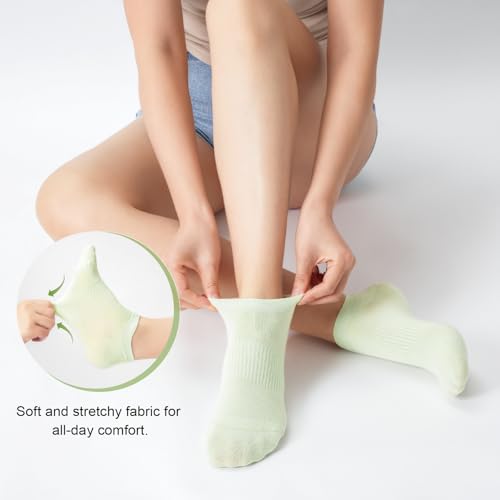 Women's Ankle Socks, 5 Pairs, Bamboo Rayon Ultra Thin Low Cut - color: Assorted 3, size: Large