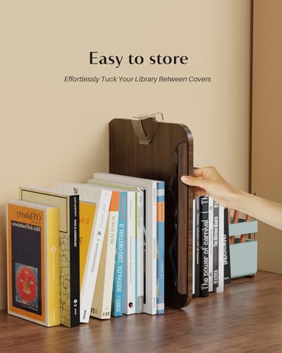 Book Stands for Reading,Adjustable Book Holder with 360° Rotating Metal Base,Foldable Cookbook Stand, Reading Hands Free with ABS Expandable Page Clips for Recipe,Textbook,Laptop - color: Gunmetal