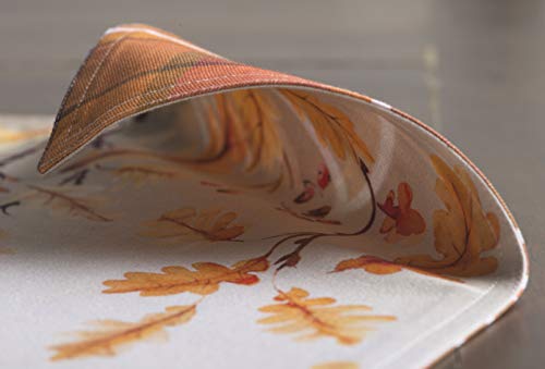 Maison d' Hermine Placemats Set of 4 Reusable 100% Cotton (13"x19") - color: 060 - Oak Leaves, size: 13" X 19" (Pack of 4)