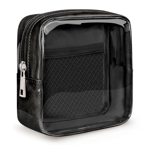 WLLWOO Clear Makeup Bag Mini Cosmetic Pouch Travel Toiletry Organizer - color: 1pcs-Mini-Black