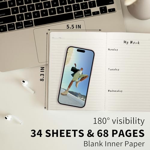 100 Pack A5 Lined Kraft Notebook Journals 8.3x5.5 In，Travel Journals Notebooks Bulk，Subject Notebooks 34 Sheets 68 Pages for Writing School Office Supplies (Lined-100 Pack) - size: Lined-100 Pack