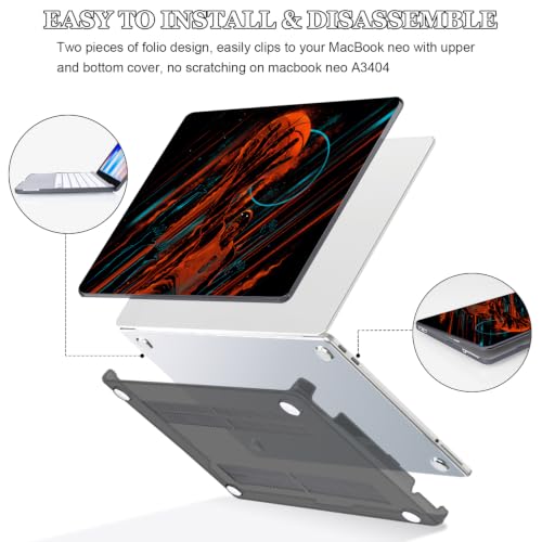 Basketball Sports Pattern Protective Case for MacBook Neo 13" A3404 - color: Cool Basketball Graphic