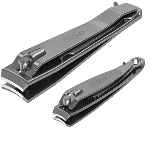 firiKer Nail Clippers with Nail File,Fingernail Clipper,Toe Nail Clippers - color: Gray