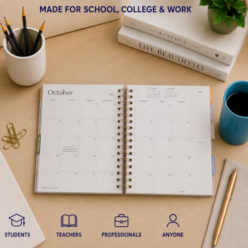 WORLD TRAVELER Academic Planner School Organizer Jul 2026-Dec 2027, 7"x9" - color: Pink Roses