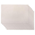 Urban Villa Two Tone Placemat Cotton Tablemat 14x20 (Set of 6) Beige - color: Beige, size: 14" x 20"