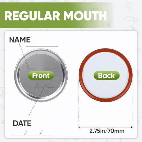 48 Pcs Regular Mouth Mason Canning Jar Lids(70mm) - size: 70# Lid 48P