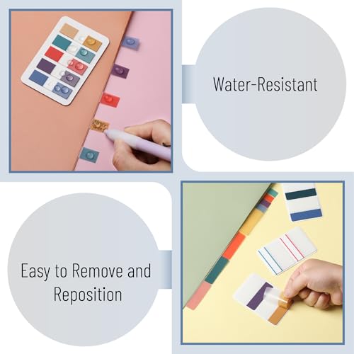 Mr. Pen- Sticky Index Tabs, 500 Pcs, 21 Sets, Colorful - color: Retro