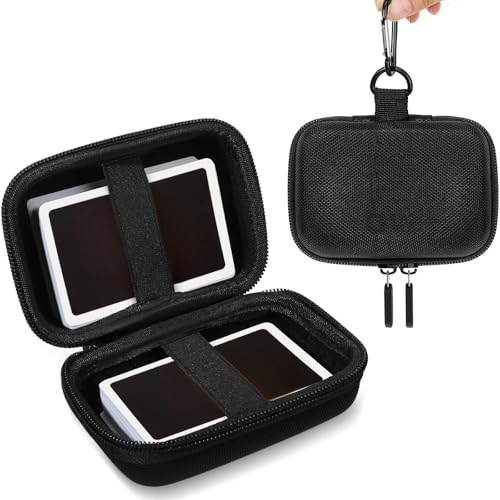 Sanwuta 4 Pcs Travel Card Games Case, Playing Card Case, Eva, Black, Black - color: Black