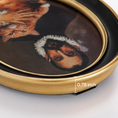 eletecpro 2.5x3.5 Oval Picture Frame with Real Glass Cover, Black, 2-Pack - color: Black, size: 2.5x3.5 Inches