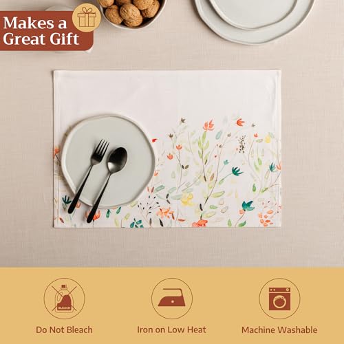 Maison d' Hermine Placemats Set of 4 Reusable 100% Cotton (13"x19") - color: 005 - Colmar, size: 13" X 19" (Pack of 4)