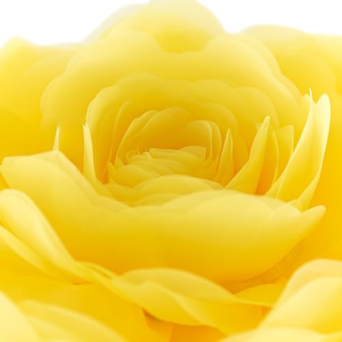 JWH 3D Flower Throw Pillow Covers with Insert, 14 Inch, Bright Yellow - color: Yellow, size: 14" x 14" (Pack of 1)