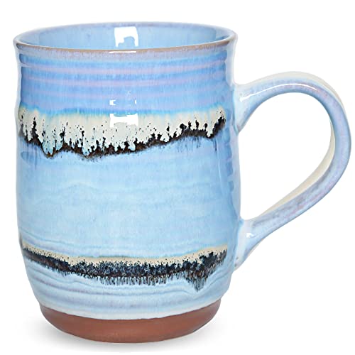 Bosmarlin Extra Large Ceramic Coffee Mug, 23 Oz, Dishwasher and Microwave Safe, Oversized Big Tea Cup for Office and Home (Purple, 1) - color: Purple